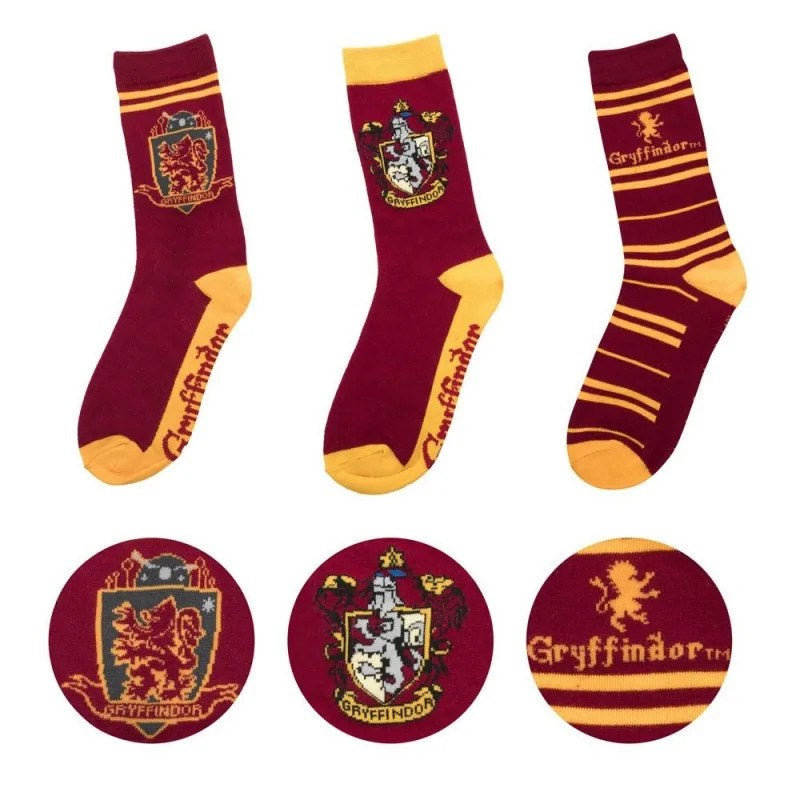 Cinereplica: Socks Set of 3 - Gryffindor
