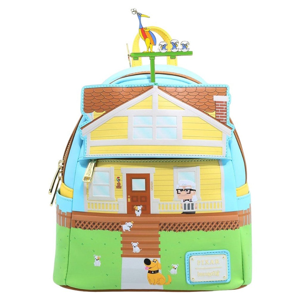 Loungefly! Leather: Disney Pixar Up House Kevin Wind Turbines Mini Backpack