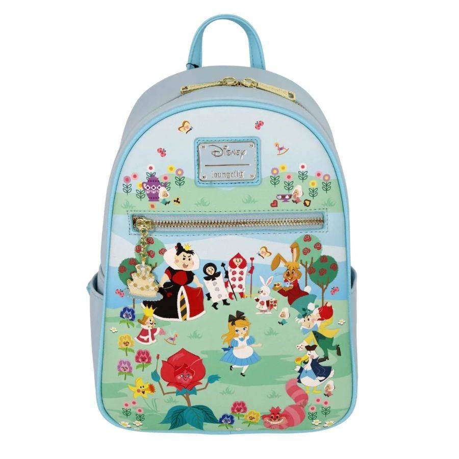 Loungefly! Leather: Alice in Wonderland Chibi Character Backpack