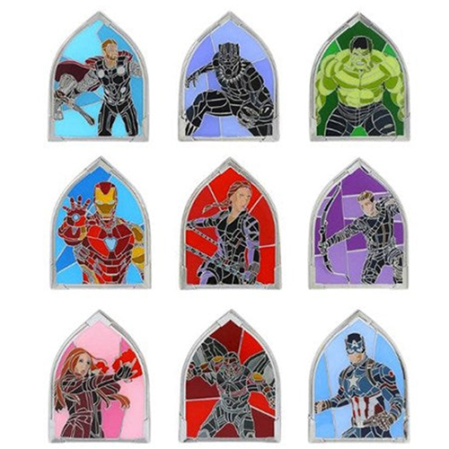 Loungefly! Leather: Marvel Stain Glass Blind Pins