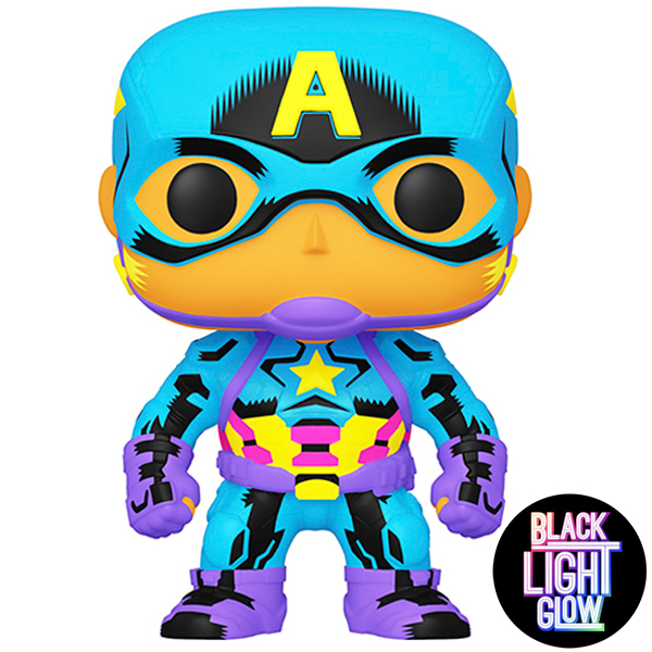 Pop! Marvel: Black Light- Captain America(Exc)