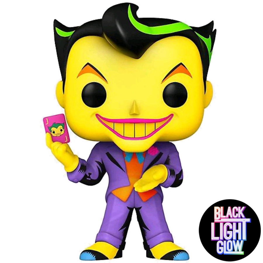 POP Heroes: DC- Joker (Black Light) (Exc)