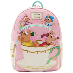 [LF-WDBK2787] Loungefly! Leather: Disney Cinderella Gus Gus and Jack Teacup Mini Backpack