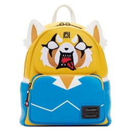 [LF-SANBK0449] Loungefly! Leather: Sanrio Aggretsuko Two Face Cosplay Mini Backpack