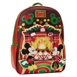 [LF-WDBK2773] Loungefly! Leather: Disney - Mickey and Minnie Hot Cocoa Fireplace Mini Backpack